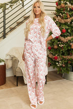 Load image into Gallery viewer, Christmas Santa Claus Stripe Top and Pants Lounge