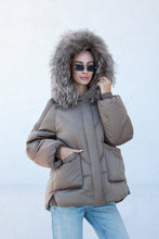 Load image into Gallery viewer, Genuine Fur Trim Down Fill Coat