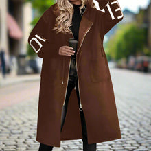 Load image into Gallery viewer, Women’s Letter Print Hooded Coat