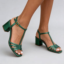 Load image into Gallery viewer, Women's T-Strap High Heel Buckle Sandals | Elegant Party Sandals in 9 Colors