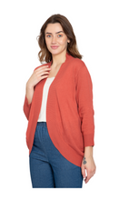 Load image into Gallery viewer, Women's Curved Hem Cardigan - Open Front in Soft Cashmere like Fabric