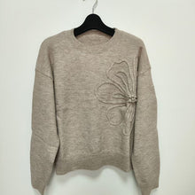 Load image into Gallery viewer, Women's Elegant Floral Sweater - Crew Neck Long Sleeve Casual Pullover