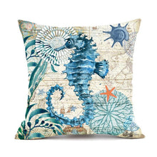 Load image into Gallery viewer, Mandotos Sea Turtle Printed Cushion Covers Linen Throw Pillow Cases For Home Decor Sofa Chair