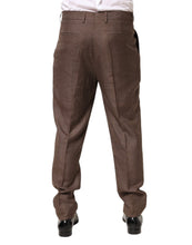 Load image into Gallery viewer, Brunello Cucinelli Brown Wool Mid Waist Dress Trouser Pants