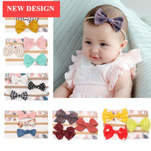 Load image into Gallery viewer, Baby Girls Headband Infant Elastic Headwear Kids Hair Accessories Bow Set For Baby Girls
