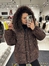 Load image into Gallery viewer, Ember Genuine Fur Trim Down Fill Jacket in Leo