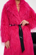 Load image into Gallery viewer, Faux Ostrich Effect Fur Coat