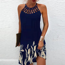 Load image into Gallery viewer, Fashion Print Dress Casual Halterneck Dresses For Women Summer Clothes