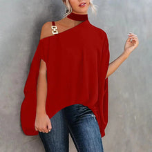 Load image into Gallery viewer, Women’s One-Shoulder Printed T-Shirt
