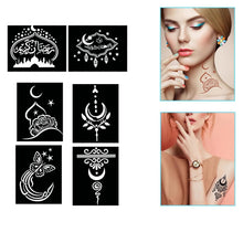 Load image into Gallery viewer, Henna Tattoo Stencil Kit – 16 Sheets for Kids, Teens & Adults