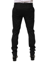 Load image into Gallery viewer, Dolce & Gabbana Black Cotton Formal Dress Men Trouser Pants