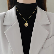 Load image into Gallery viewer, Fashion Jewelry Square Full Diamond Personalized Round Ring Leaves Necklace And Earrings Suite