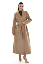 Load image into Gallery viewer, Aria Cashmere Blend Coat in Camel