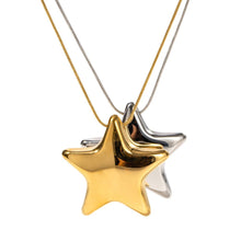 Load image into Gallery viewer, 18K Gold-plated Star Necklace Jewelry - Stainless Steel Five-pointed Star Design