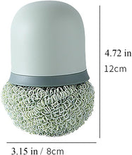 Load image into Gallery viewer, No-Scratch Kitchen Scrub Brush with Replaceable Fiber Scouring Balls – Anti-Scratch, Durable Handle for Non-Stick, Stainless Steel & Ceramic Cookware