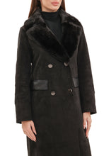 Load image into Gallery viewer, Genuine Mink Fur Eco Suede Coat