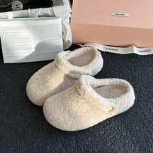 Load image into Gallery viewer, 🩴 Women’s Closed-Toe Fleece-Lined Thickened Two-Way Wear Slippers