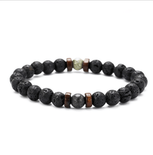 Load image into Gallery viewer, Epic Legendary Volcanic Stone Bracelet For Men And Women Lava Stone Stretch Yoga Bead Bracelet