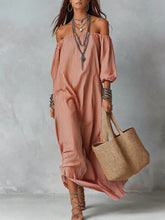 Load image into Gallery viewer, Women's Striped Loose-Fit Flared Maxi Dress – Holiday & Vacation