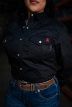 Load image into Gallery viewer, Women's FR Pearl Snap - Western Black