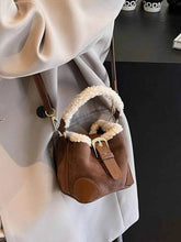 Load image into Gallery viewer, Fuzzy Trim Bucket : Crossbody Bag