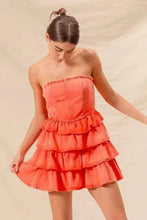 Load image into Gallery viewer, Strapless Ruffle Layered : Cheer Up Dress