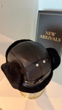 Load image into Gallery viewer, Genuine Leather Shearling Hat Unisex