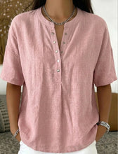 Load image into Gallery viewer, Women's Solid Color Loose-Fit Short-Sleeve Pullover Top
