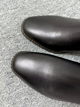 Load image into Gallery viewer, Women’s Retro Square-Toe Mid-Heel Chunky Leather Boots