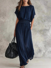 Load image into Gallery viewer, Women's Chiffon High-Waist Ruched Maxi Dress
