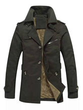 Load image into Gallery viewer, Men's Plus Size Button Up Long Sleeve Coat