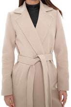 Load image into Gallery viewer, Windsor Classic Wraparound Cashmere Blend Overcoat in Nude