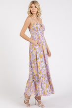 Load image into Gallery viewer, Floral Smocked Back Ruffled Hem Maxi Cami Dress For Summer – Boho Chic, Trendy, Fluttering, Feminine & Effortlessly Stylish