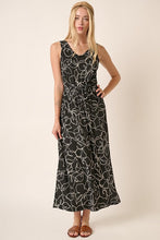 Load image into Gallery viewer, New Side Slit Flower Print V-Neck Sleeveless Dress For Women – Elegant and Feminine Sleeveless Dress with Flattering V-Neck and Side Slits