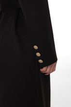 Load image into Gallery viewer, Vivian Tailored Cashmere Wool Coat in Black