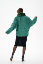 Load image into Gallery viewer, Reversible Genuine Silver Fox Down Fill Coat