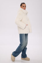 Load image into Gallery viewer, ⇆ Reversible Hooded Wool Blend Jacket