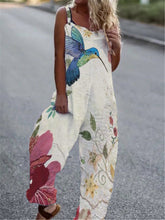 Load image into Gallery viewer, Women's Butterfly Print Overalls – Sleeveless Loose Fit Suspender Pants