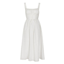 Load image into Gallery viewer, French Retro Square Collar Sling Dress