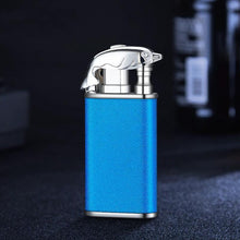 Load image into Gallery viewer, Mandotos Creative Blue Flame Lighter Dolphin Dragon Tiger Metal Windproof Double Flame Refillable