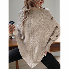 Load image into Gallery viewer, Women's Asymmetry Hem Turtleneck Sweater