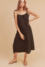 Load image into Gallery viewer, New Summer Midi Cami Dress For Women with Braided Tie Shoulder & Pockets – Soft Cotton Gauze Fabric, Chic & Comfortable Design For Every Occasion
