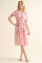 Load image into Gallery viewer, Full Size Smocked Waist Printed Midi Dress For Women – Elegant Smocked Midi Dress, Flattering Printed Midi Dress, Comfortable Fluttering Smocked Waist Dress, Vibrant Print Midi Dress, Chic Floral Midi Dress, Versatile Midi Dress
