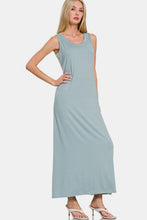 Load image into Gallery viewer, Scoop Neck Wide Strap Tank Dress For Women – Simple & Classic, Flattering Scoop Neck, Comfortable Wide Strap Design