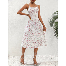 Load image into Gallery viewer, New Polka Dot Print Suspender Dress Summer Sexy Split Long Dresses For Womens Clothing