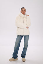 Load image into Gallery viewer, ⇆ Reversible Hooded Wool Blend Jacket