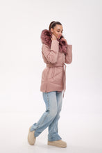 Load image into Gallery viewer, Genuine Silver Fox Fur Trim Down Insulated Parka