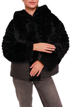 Load image into Gallery viewer, Montana Eco-Fur Down Coat in Black