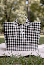 Load image into Gallery viewer, SC - ETA 3/10 - Black Gingham TOTE BAG