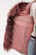 Load image into Gallery viewer, Genuine Silver Fox Fur Trim Down Insulated Parka
